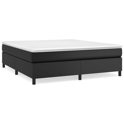 vidaXL Bed Frame Black 72"x83.9" California King Faux Leather