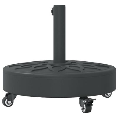 vidaXL Parasol Base with Wheels for Ø1.5"/1.9" Poles 59.5 lb Round