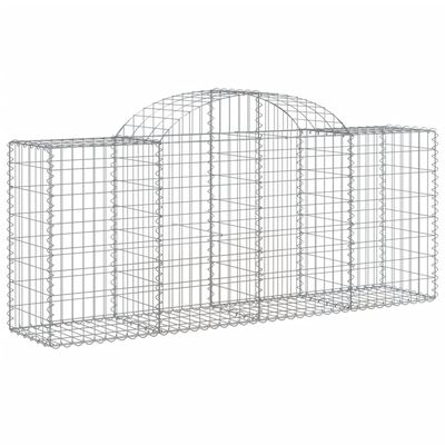 vidaXL Arched Gabion Baskets 3 pcs 78.7"x19.7"x31.5"/39.4" Galvanized Iron