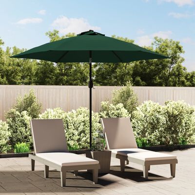 vidaXL Garden Parasol Green 9.8' Steel Pole