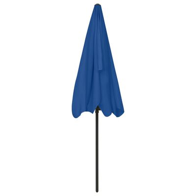 vidaXL Beach Parasol Azure Blue 78.7"x49.2"