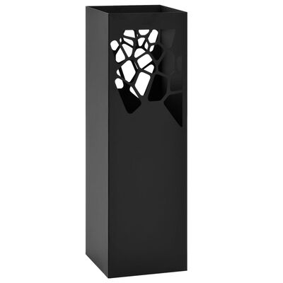 vidaXL Umbrella Stand Stones Steel Black