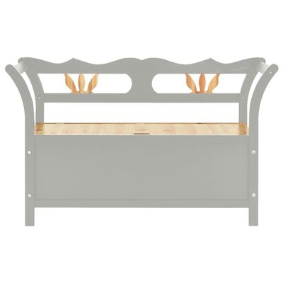 vidaXL Bench Gray 42.1"x17.7"x29.7" Solid Wood Fir