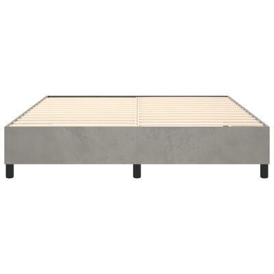 vidaXL Bed Frame Light Gray 72"x83.9" California King Velvet