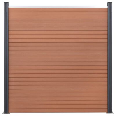 vidaXL Fence Panel Set Brown 139"x73.2" WPC