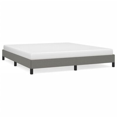 vidaXL Bed Frame Dark Gray 72"x83.9" California King Fabric