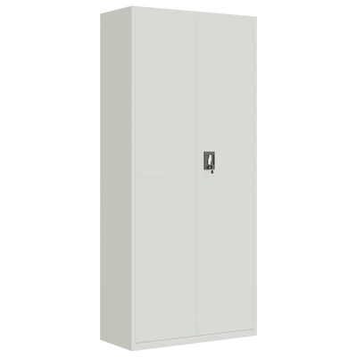 vidaXL File Cabinet Light Gray 35.4"x15.7"x94.5" Steel