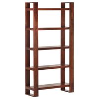 vidaXL Book Cabinet Honey Brown 33.5"x11.8"x65.4" Solid Acacia Wood