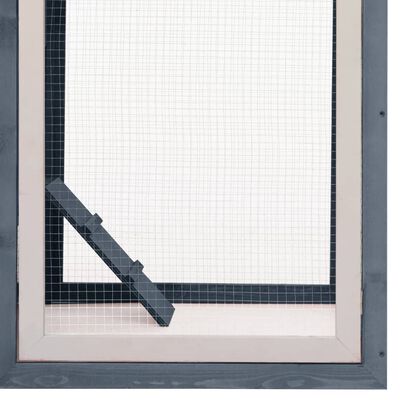 vidaXL Chicken Cage Gray 66.9"x31.9"x43.3" Solid Pine & Fir Wood