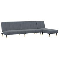 vidaXL 2 Piece Sofa Set Dark Gray Velvet