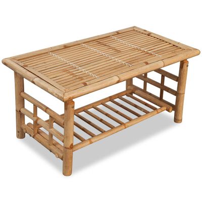 vidaXL Coffee Table Bamboo 35.4"x19.7"x17.7"