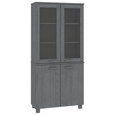 vidaXL Highboard HAMAR Solid Wood Pine Dark Gray