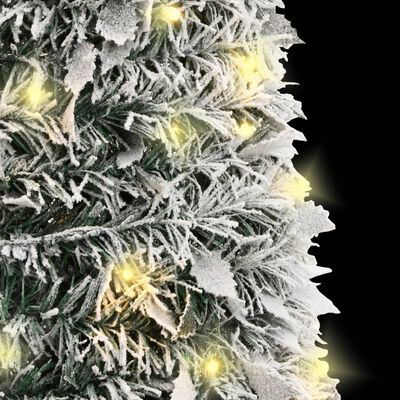 vidaXL Artificial Christmas Tree Pop-up Flocked Snow 200 LEDs 82.7"