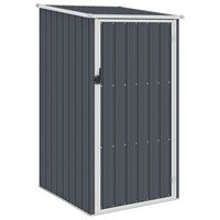 vidaXL Garden Storage Shed Gray Metal 101.2x80.7x70.1