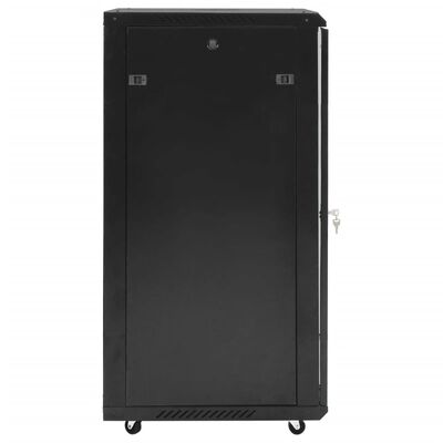 vidaXL 22U Network Cabinet 19" IP20 Black 23.6"x23.6"x47.2"