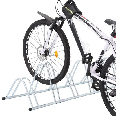 vidaXL Bicycle Stand for 6 Bikes Floor Freestanding Galvanized Steel