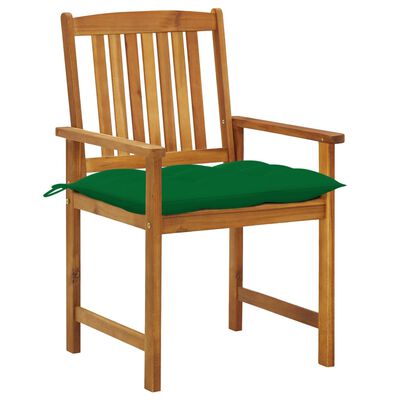 vidaXL Patio Chairs with Cushions 6 pcs Solid Acacia Wood