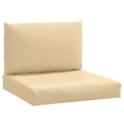 vidaXL Pallet Cushions 2 pcs Melange Beige Fabric