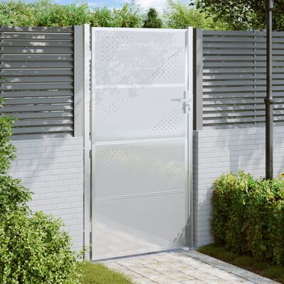 vidaXL Garden Gate 39.4"x78.7" Stainless Steel