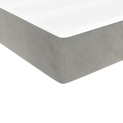 vidaXL Pocket Spring Bed Mattress Light Gray 39.4"x79.9"x7.9" Twin XL Velvet