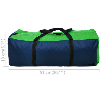 vidaXL Camping Tent 4 Persons Navy Blue/Green