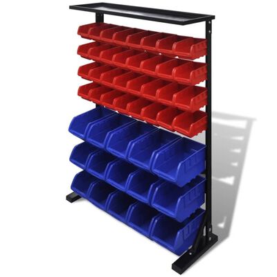 vidaXL Garage Tool Organizer Blue & Red