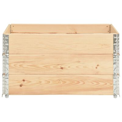 vidaXL Pallet Collars 3 pcs 19.7"x39.4" Solid Pine Wood