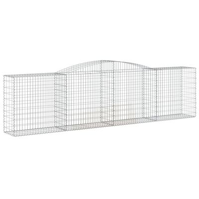 vidaXL Arched Gabion Baskets 3 pcs 157.5"x19.7"x39.4"/47.2" Galvanized Iron