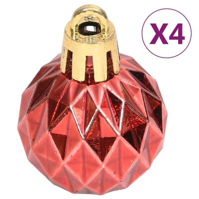 vidaXL 70 Piece Christmas Bauble Set Gold and Red