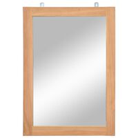 vidaXL Wall Mirror Solid Teak 19.7"x27.6"