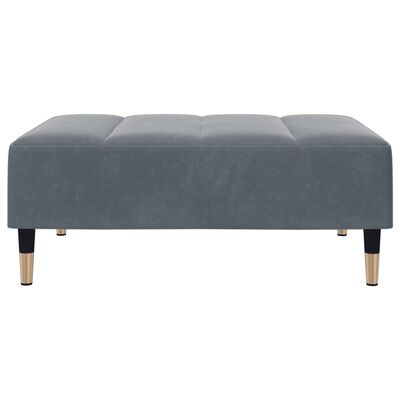 vidaXL Footstool Dark Gray 30.3"x21.7"x12.2" Velvet