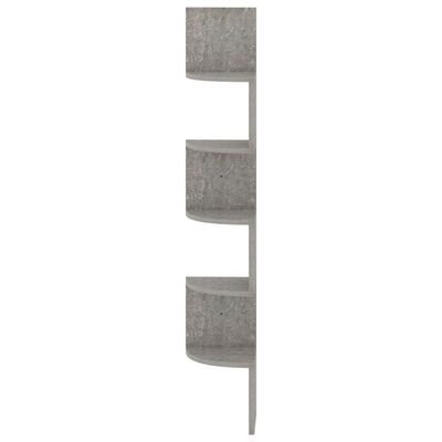 Wall Corner Shelves 4 pcs Concrete Grey 25x25x3.8 cm MDF