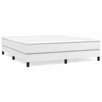 vidaXL Bed Frame White 76"x79.9" King Faux Leather