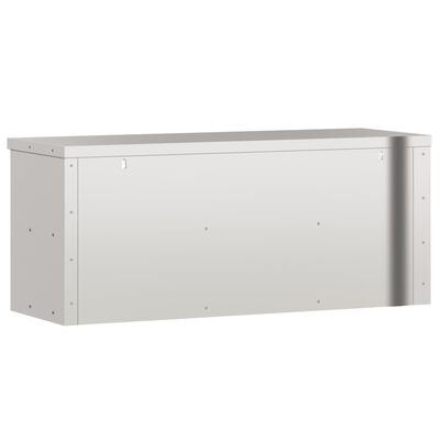 vidaXL Kitchen Wall Cabinet with Shelf Stainless Steel