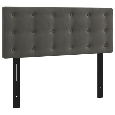 vidaXL LED Headboard Dark Gray 39.4"x2"x30.7"/34.6" Velvet