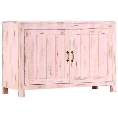 vidaXL Sideboard Light Pink 43.3"x13.8"x27.6" Solid Mango Wood