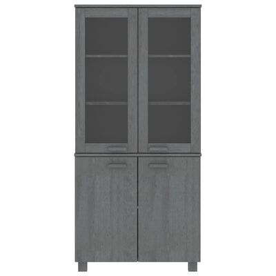 vidaXL Highboard HAMAR Solid Wood Pine Dark Gray