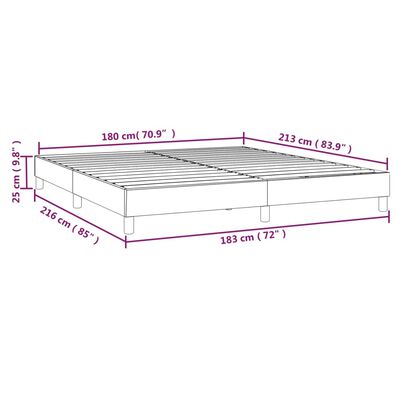 vidaXL Bed Frame Dark Gray 72"x83.9" California King Fabric