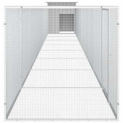 vidaXL Chicken Cage Gray 354.3"x35.8"x39.4" Galvanized Steel