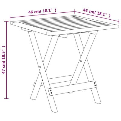 vidaXL Patio Deck Chair with Footrest and Table Solid Wood Acacia