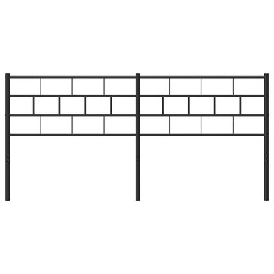 vidaXL Metal Headboard Black 70.9"