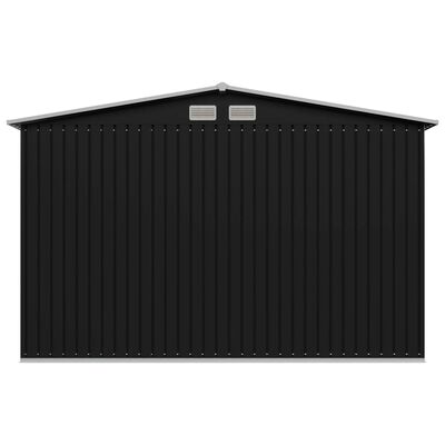 vidaXL Garden Storage Shed Anthracite Steel 101.2"x80.7"x70.1"