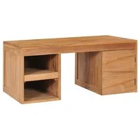 vidaXL Coffee Table 35.4"x19.7"x15.7" Solid Teak Wood