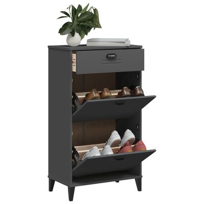 vidaXL Shoe Cabinet VIKEN Anthracite Gray Engineered Wood