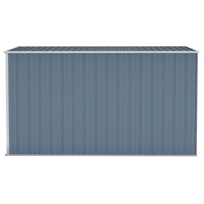 vidaXL Garden Storage Shed Gray Metal 101.2x80.7x70.1