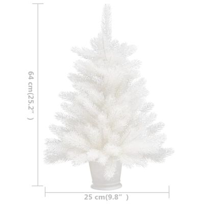 vidaXL Artificial Pre-lit Christmas Tree White 25.6"