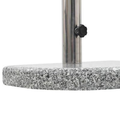 vidaXL Parasol Base Granite 22 lb Curved Gray