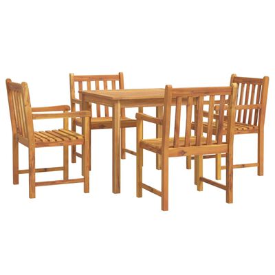 vidaXL 5 Piece Patio Dining Set Solid Wood Acacia