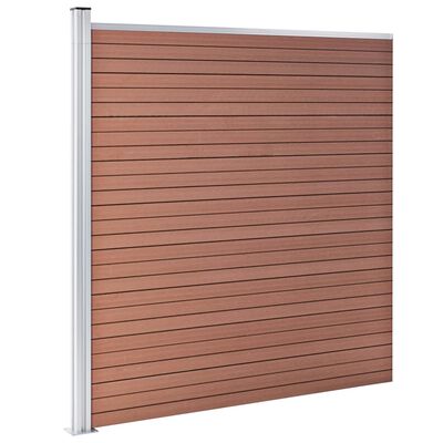 vidaXL Garden Fence WPC 615.7"x73.2" Brown