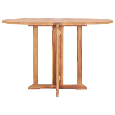 vidaXL Folding Butterfly Patio Table 47.2"x27.6"x29.5" Solid Teak Wood